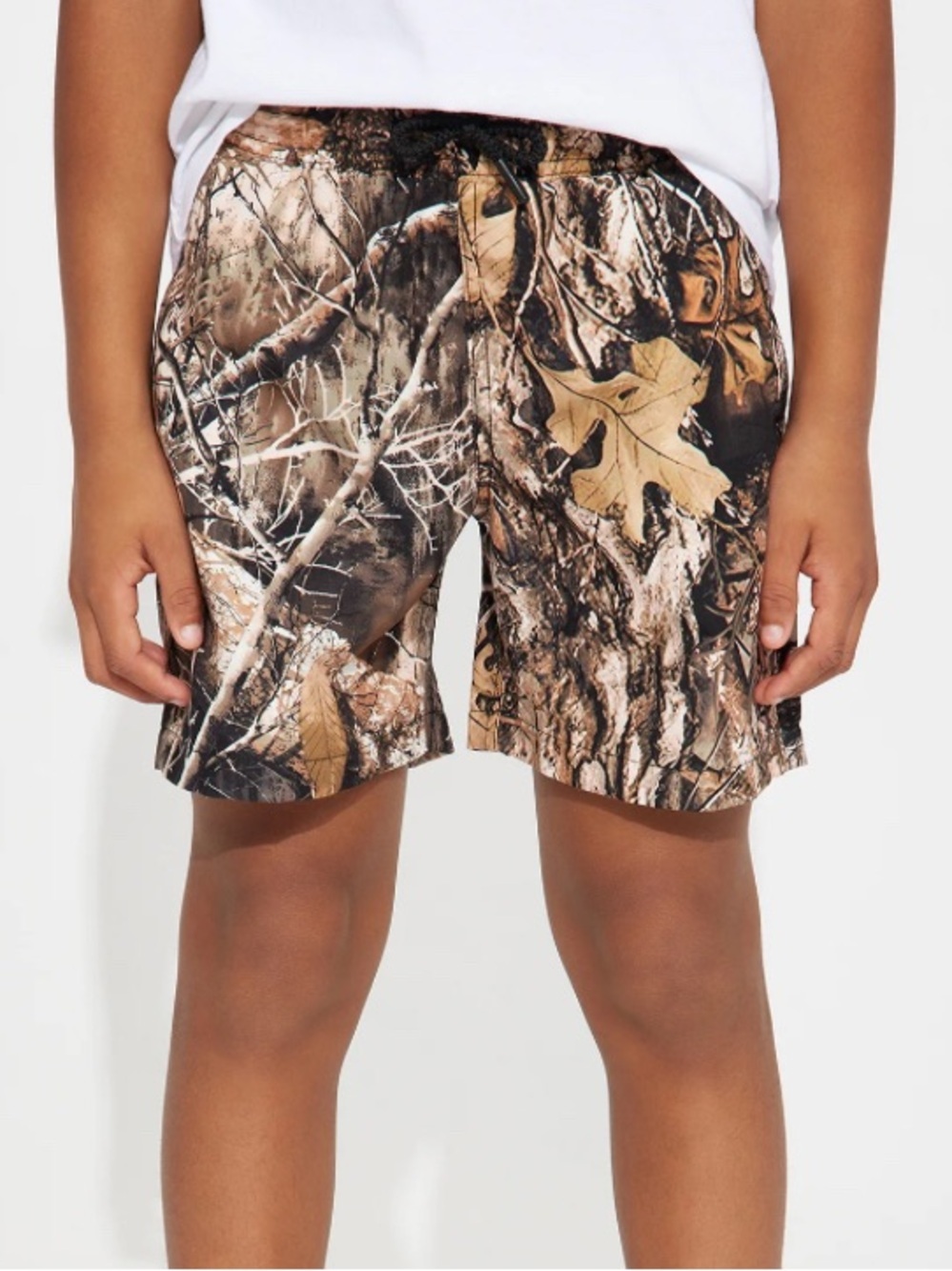 Fashion Nova Kids • Camo Print Shorts - Brown/Green